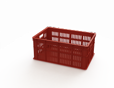 Ящик универсальный пищевой перфорированные стенки, сплошное дно (600х400х259) - фото 1 предпросмотра